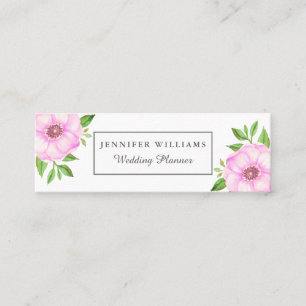 Cartes de visite floraux roses