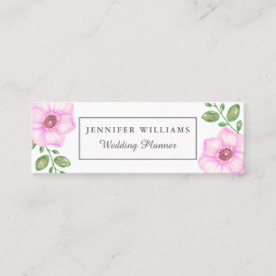 Cartes de visite floraux roses