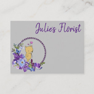 Cartes de visite, Floriste Floral Teddy Cartes de 