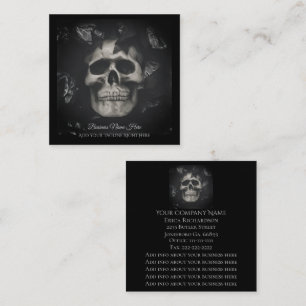 Cartes de visite foncés de crâne
