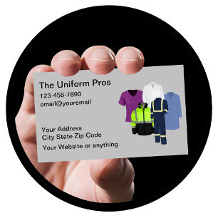 Cartes de visite fournisseur en uniforme de travai
