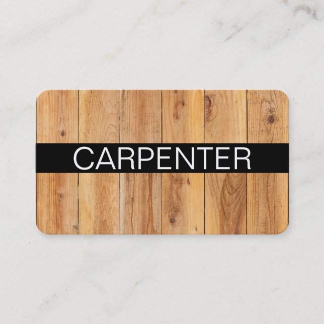 Cartes de visite frais de charpentier (Devant)