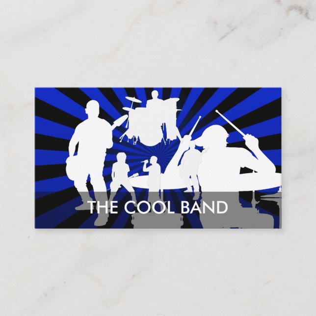 Cartes de visite frais de groupe de rock (Devant)