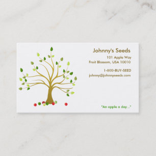 Cartes de visite frais de pommes