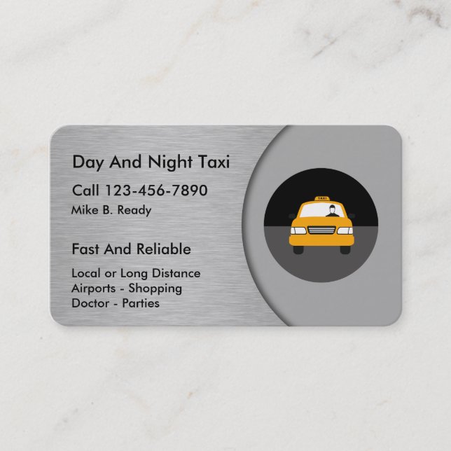 Cartes de visite frais de taxi (Devant)