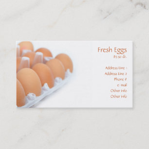Cartes de visite frais d'oeufs
