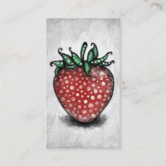 Cartes de visite fraises - Fun Red Green