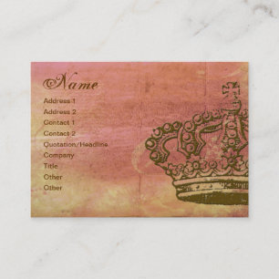 Cartes de visite français de parchemin de couronn