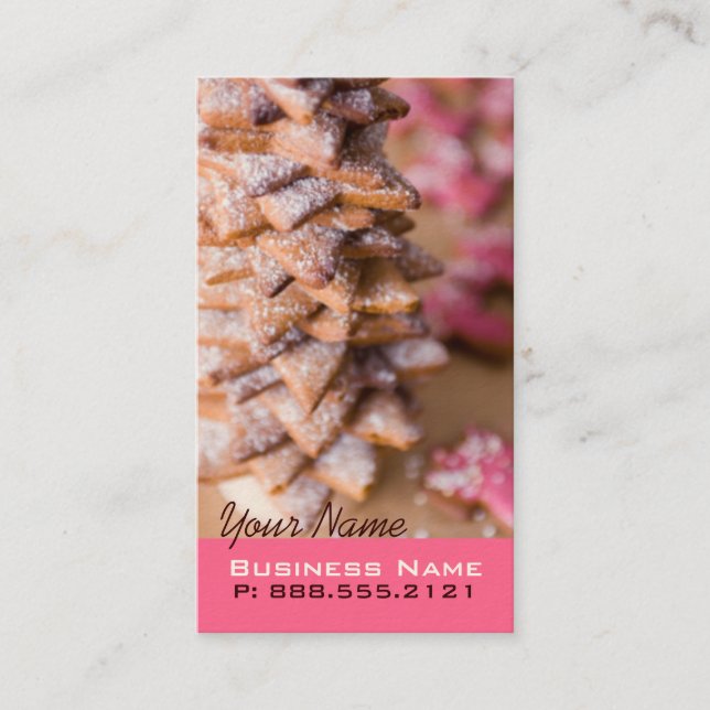 Cartes de visite gastronomes de biscuits (Devant)