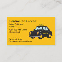 Cartes de visite génériques simples pour chauffeur