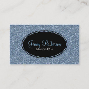 Cartes de visite Girly assez élégants bleus de