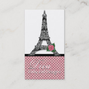 Cartes de visite Girly de diva de fille de Tour