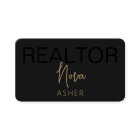Cartes de visite Gold Real Estate Agent avec code 