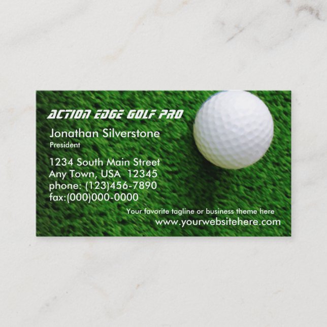 Cartes de visite golf (Devant)