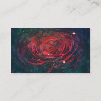 Cartes de visite gothiques de rose rouge-foncé