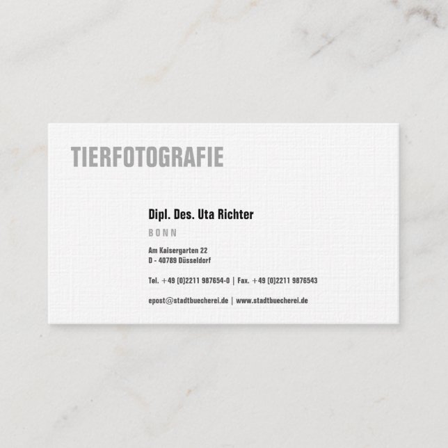 Cartes de visite gras (Devant)