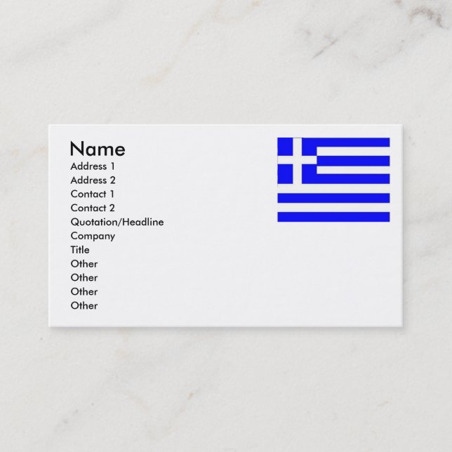 Cartes de visite grecs (Devant)