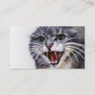 Cartes de visite gris fous de chat