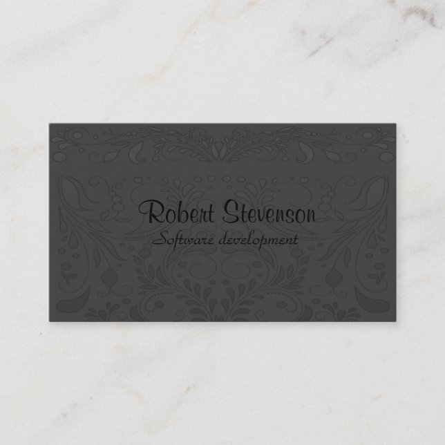 Cartes de visite gris mous (Devant)