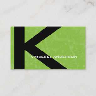 Cartes de visite grunges de modèle de monogramme