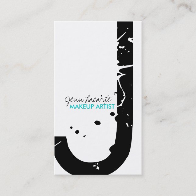 Cartes de visite grunges de monogramme (Devant)