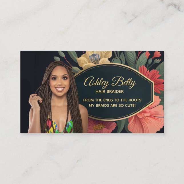 Cartes de visite Hair Braider (Devant)