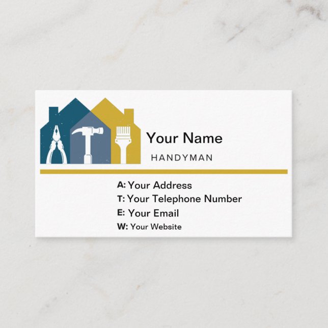 Cartes de visite Handyman (Devant)