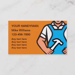 Cartes de visite Handyman parfaits