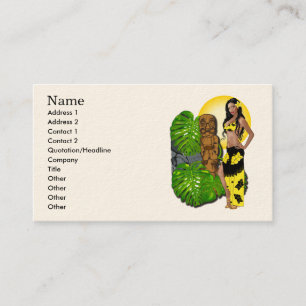 Cartes de visite hawaïens de mélange