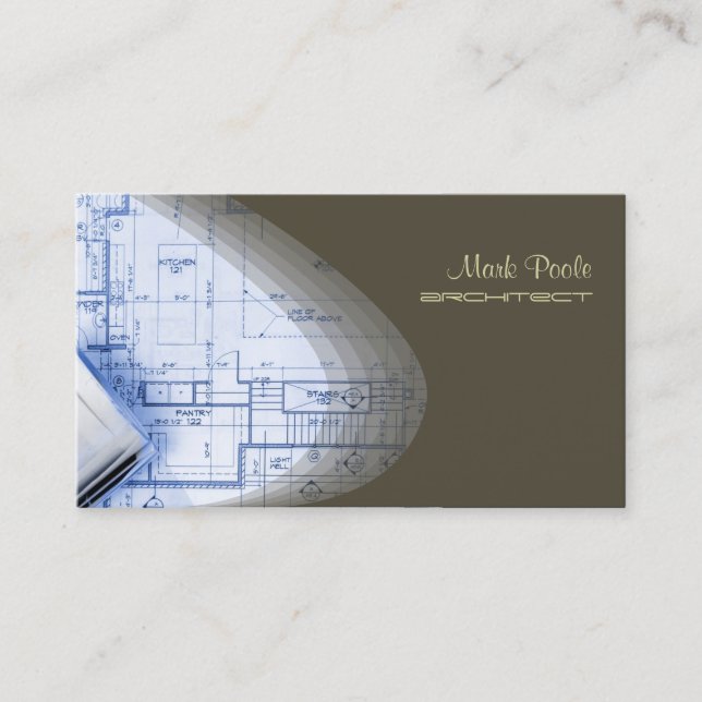 cartes de visite Hip Architect, chocolat noir (Devant)