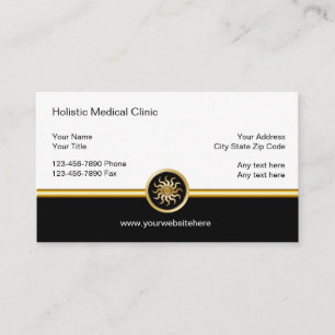 Cartes de visite holistiques chics de médecine