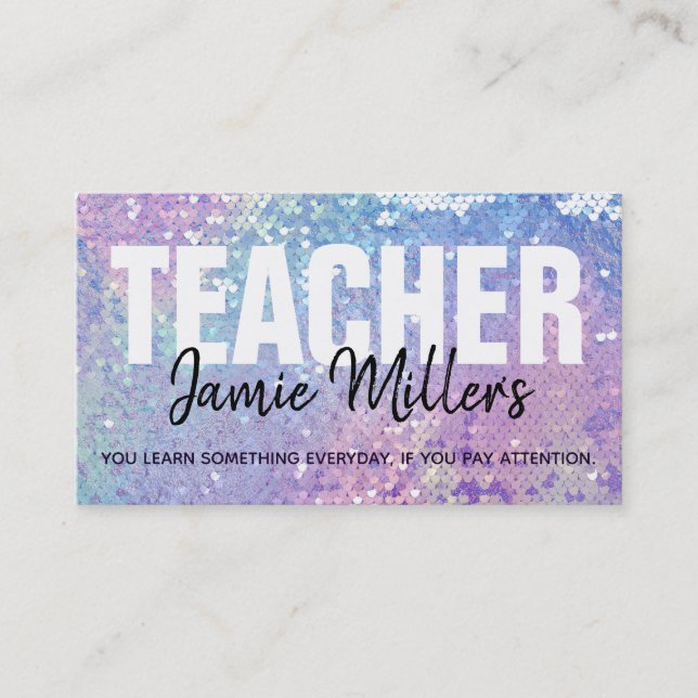 Cartes de visite Holographes personnalisables (Devant)