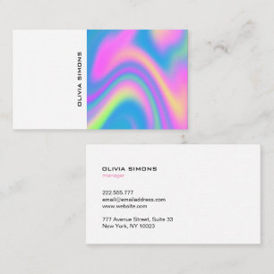 Cartes de visite holographiques minimalistes