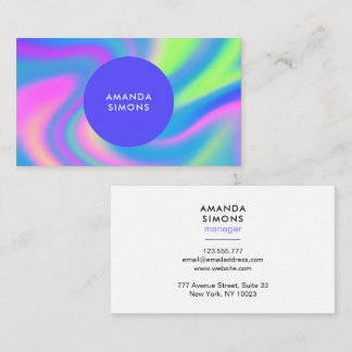 Cartes de visite holographiques minimalistes