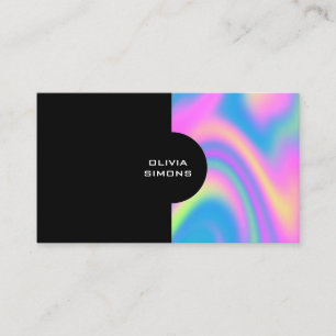 Cartes de visite holographiques minimalistes