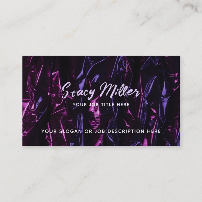 Cartes de visite holographiques personnalisables (Devant)