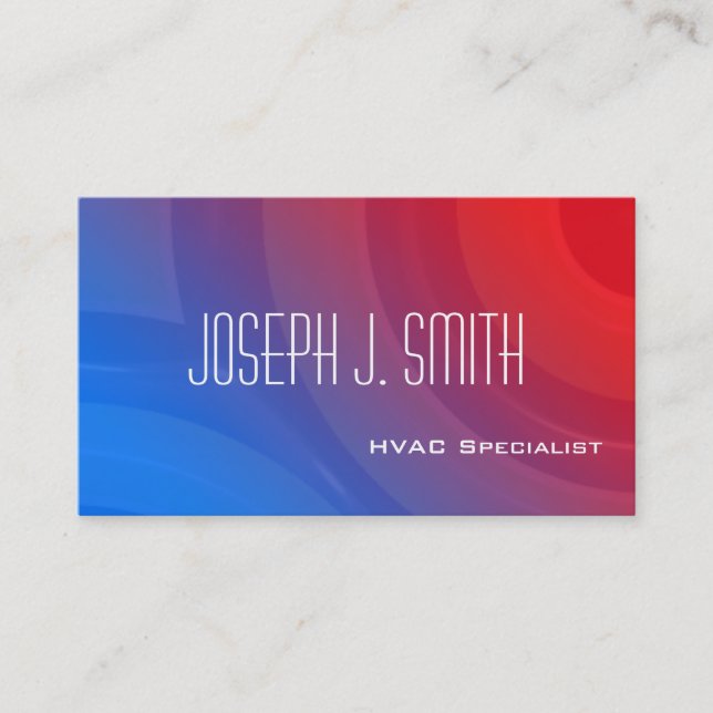 Cartes de visite HVAC professionnels modernes (Devant)