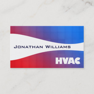 Cartes de visite HVAC professionnels modernes