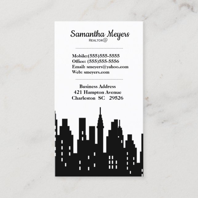 Cartes de visite immobiliers (Devant)
