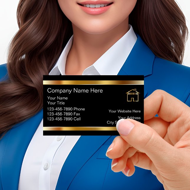 Cartes de visite immobiliers classiques (Créateur téléchargé)