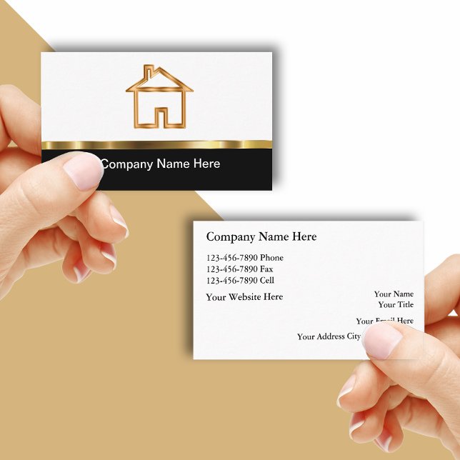Cartes de visite immobiliers de luxe (Créateur téléchargé)