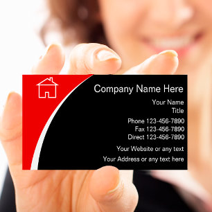 Cartes de visite immobiliers modernes