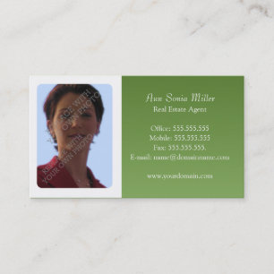 Cartes de visite immobiliers - Vert olive
