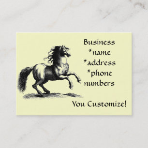 Cartes de visite impatients de Horse* de *Vintage