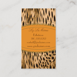 cartes de visite imprimés Cheetah