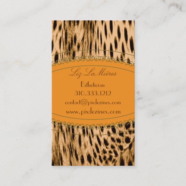 cartes de visite imprimés Cheetah (Devant)