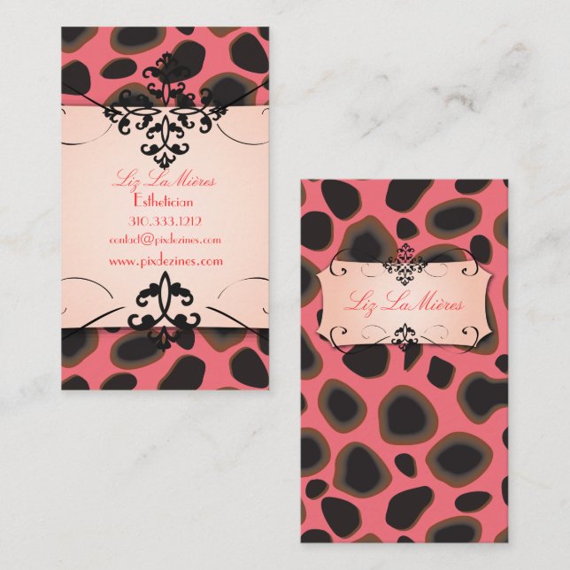 cartes de visite imprimés Cheetah (Devant / Derrière)