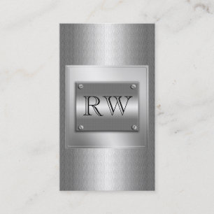 Cartes de visite indestructibles en métal argent