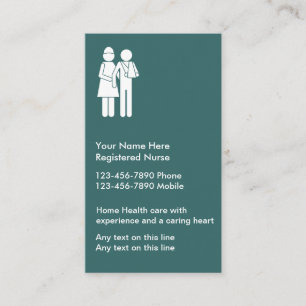 Cartes de visite infirmiers modifiables simples