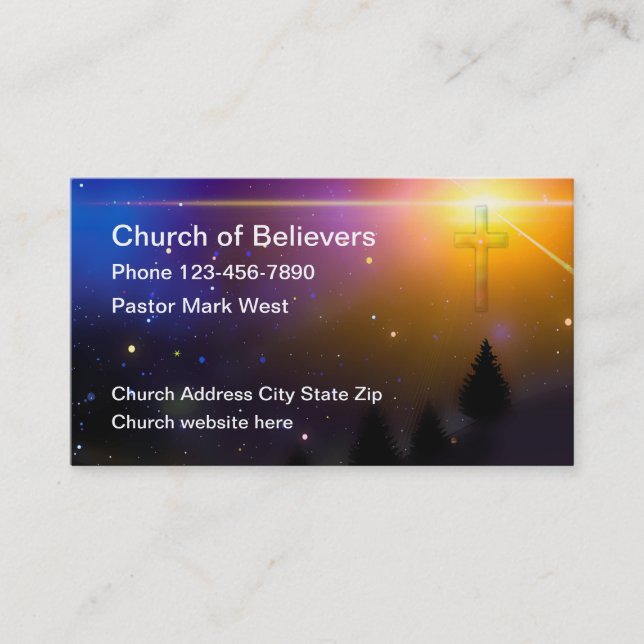 Cartes de visite inspirants de l'Église (Devant)